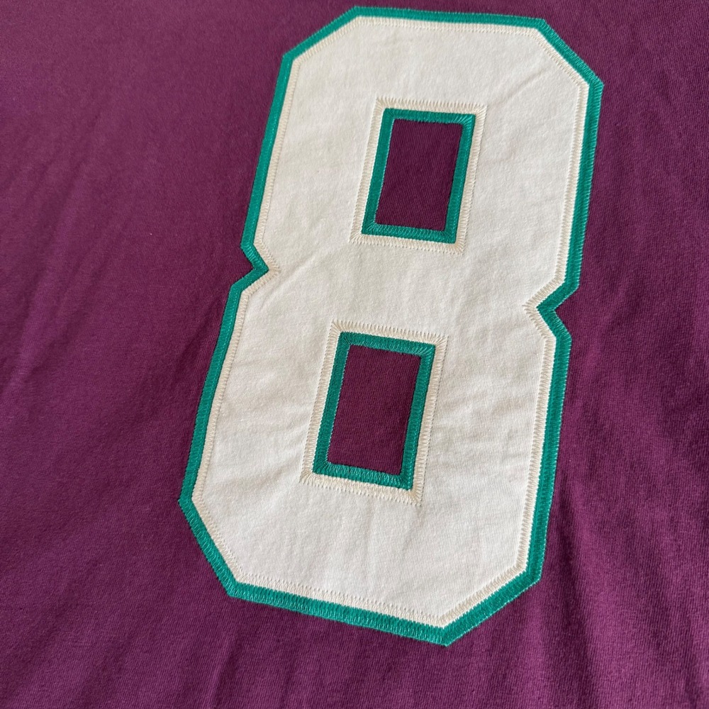 Mitchell &‎ Ness Anaheim Ducks Teemu Selanne #8 Icon Tee Plum Medium NWT $110 - Picture 4 of 15